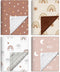 Tiamon 4 Pack Boho Rainbow Baby Blankets for Girl Boy Newborn Unisex