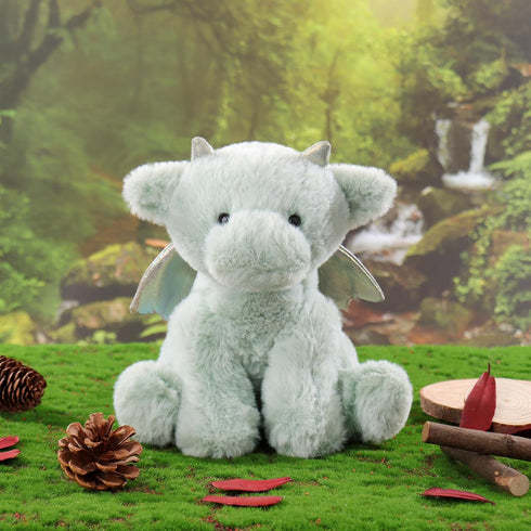 Apricot Lamb Toys Plush Green Dragon Dinosaur Stuffed Animal, Soft Cuddly 8 Inch for Children