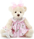 Oitscute Small Baby Teddy Bear, Cute Stuffed Animal Soft Plush Toy 10" (Pink Dress with Rabbit)