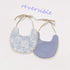 GZMM Baby Bib for Girls, 3 Pack Reversible Waterproof Handmade Natural Cotton Drool Bib 0-12 Months