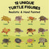 Liberty Imports 12 Piece Miniature Sea Turtle Animal Toys - Hand Painted Tortoise Figurines for Kids Party Favors