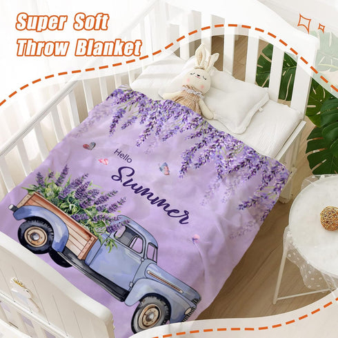 Summer Summer 30x40 YeeJu Spring Throw Blanket Baby Small Farmhouse Theme Floral Throw Blanket for Toddler Swaddle Crib
