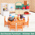 Dollhouse Furniture Set for Kids, Miniature Doll House Accessories for Boys Girls & Toddlers Age 3+