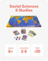 8+ SimplyFun Lets Jet World Geography Game - Educational Board Game for Kids Ages - World Travel Game with Map, Cards