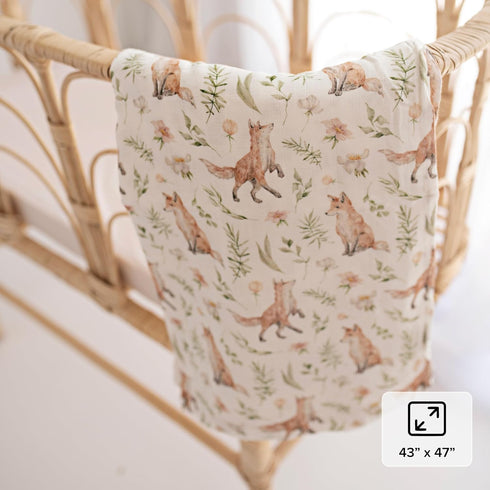 2-Pack 47x43, Muslin Swaddle Blankets for Newborns, Green & Forest Soft Viscose derived from Bamboo & Cotton Baby