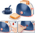 Pretend Play Kitchen Appliances Toy Set with Coffee Maker, Blender, Mixer, Toaster - Realistic Light & Sounds for Kids