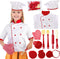 Noamus 11 Pcs Kid Chef Role Play Costume Set, Pretend Chef Outfit