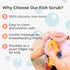 Innobaby Aqua Green Silicone Fish Bath Scrub - Sensory Fun for Babies