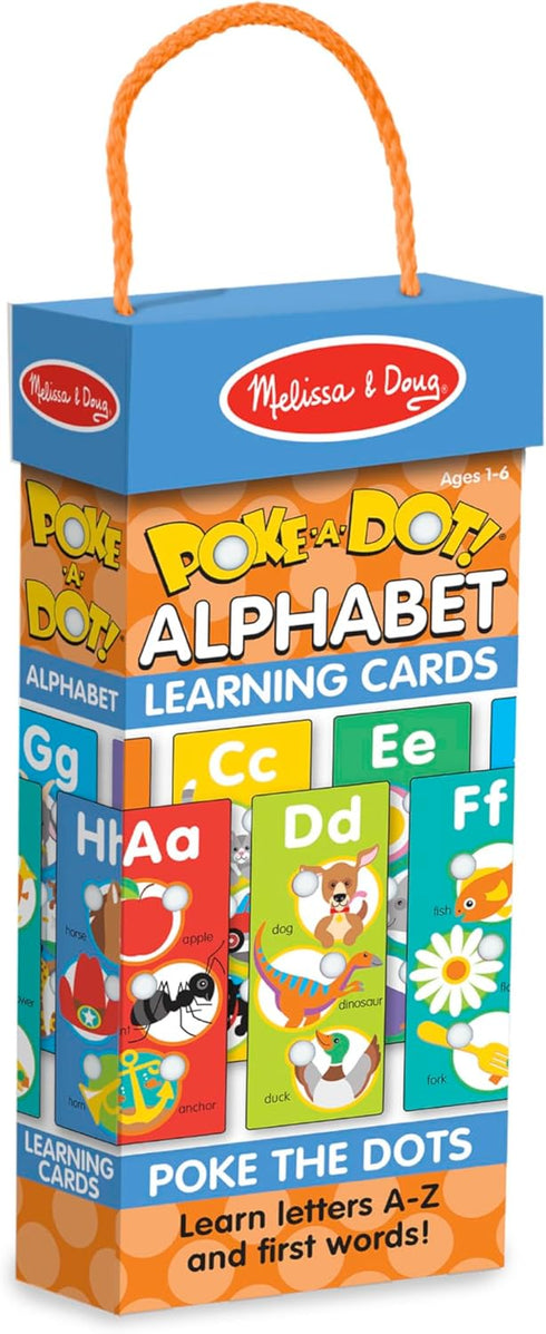 Melissa & Doug Poke-a-Dot Alphabet Learning Cards, Interactive Alphabet-Themed Learning Cards for Toddlers