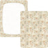 miaozhen 1 Pack 52x28 Cotton Baby Crib Sheets Comfy Breathable Cute Cartoon Garden Gooses Beige Unisex Child Crib