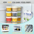 VITEVER 6 Pack Glass Baby Food Storage Containers, 4 oz Jars with Lids, Microwave, Dishwasher & Freezer Safe