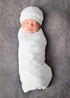 0-3 RATIVE Stretchy Swaddle Blanket Receiving Blankets with Headband Cap for Unisex Newborn Baby Months Boys Girls
