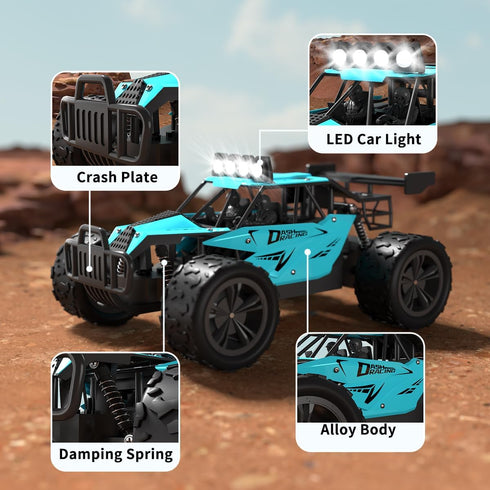 Great-JUNAMT 1:16 2.4GHz 20 4-7 8-12 6-12+ Remote Control Car Monster Truck Toys Scale RC Car For Boys High Speed km/h