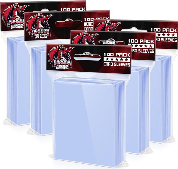 500 Pcs Soft Clear Card Sleeves for Trading Cards, Penny Sleeves Fit for Standard Sports, MTG, Game Cards