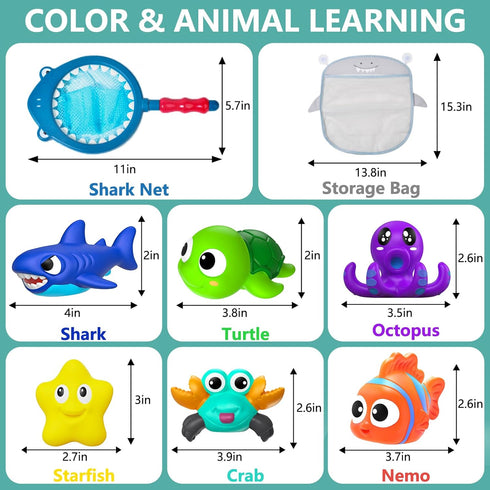 GZHFMUS 1-3,Water No Hole Mold Free Baby Bath Toys for Kids Ages Toys for Babies and Toddlers,Ocean Animal Bath Toys
