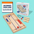 (18") 2 Pinbo Sling Puck Game Premium Wooden Foldable Board | Player Tabletop Game for Adults & Kids | Travel Friendly