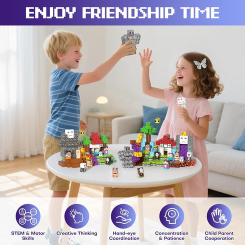 150PCS 3+ Magnetic Blocks, Magnet Tiles Toys for Kids, Magnetic Building Blocks Cubes, STEM Montessori Stacking Magnets