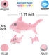 Baby Soft Plush Pink Shark Toy by DolliBu - Stuffed Animal Shark Plush for Kids, 12 Inches