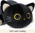 24" 4.2lbs Wepop Black Cat Plush Weighted Stuffed Animals, Weighted Black Cat Pillow Giant Cat Stuffed Animal Cuddle