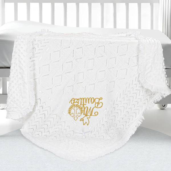 Cacooba Baby Blanket Neutral Baptism Easter Gift for Toddler Newborn Christening Gifts for