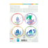Nuby Bubbly Buds Interactive Bath Set - Baby Bath Toys (4-Pack) - 6+ Months