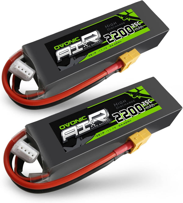 OVONIC 3S Lipo Battery 25C 2200mAh 11.1V Lipo Battery with XT60 Connector for