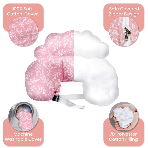 PILLANI Nursing Pillow, Breastfeeding Pillows for Enhanced Safety & Comfort for Mom & Baby, Removable Cotton Cover