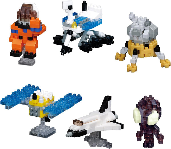 nanoblock Space Collection Assortment 2, Complete Set of 6, mininano Series Building Kit