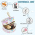 YETTASBIN Princess Elements Portable Pacifier Holder Case with Metal Hook Buckle & Zipper for Diaper Bag and Stroller