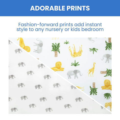 28x52 Inch (Pack 2), Delta Children Fitted Crib Sheets for Girls and Boys - Crib Sheet for Standard Crib and Toddler