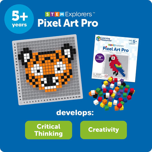 Learning Resources STEM Explorers Pixel Art Pro - Critical Thinking, Math Manipulatives, Problem Solving Skills