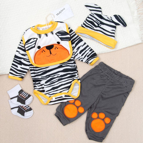 22'' Set 20- 22 inch 5 Medylove Reborn Baby Doll Clothes Boy for Reborn Doll Tiger Outfit Accessories Pieces