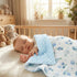 illikkuyax Baby Boys Girls Minky Blanket with Muslin Cotton Front and Dotted Fleece Backing, Soft Nursery Receiving