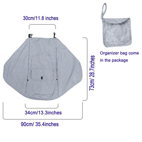 Stroller Sun Shade, Universal Baby Stroller Cover for Sun, Bassinet Blackout Cover (0-6m), Gray