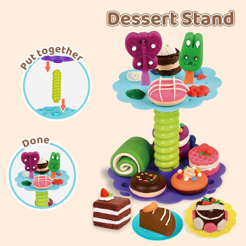 75 4 1 Sets 3-4-8, Playset Aprilwolf PCS in Dough for Kids Ages Art Crafts Dough Tools Kit, Ice Cream Noodle Hamburger