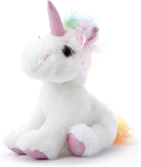 The Petting Zoo Lash'z Unicorn Stuffed Animal - 10 Inch Unicorn Plush Toy, Gifts for Girls
