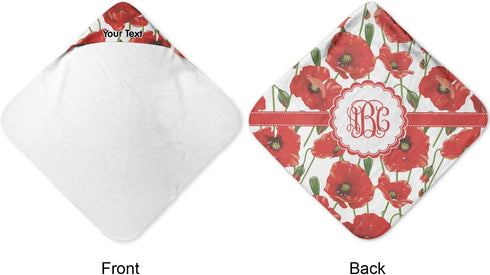 YouCustomizeIt Personalized Poppies Hooded Baby Towel