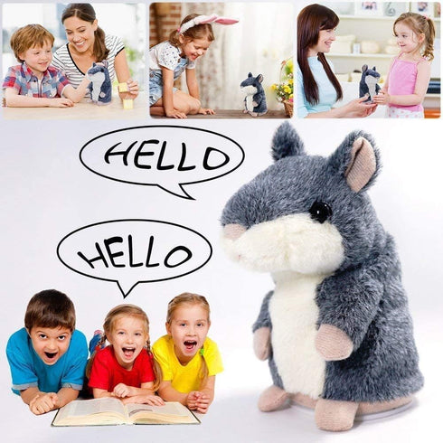 Talking Hamster, Interactive Stuffed Plush Animal, Talking Toy with Cute Sound Effects, Best Buddy for Kids Age 3+