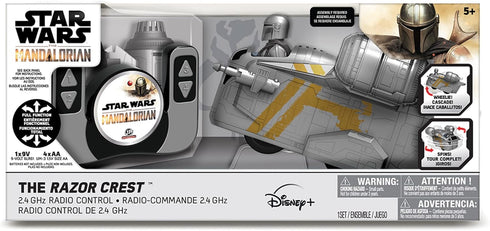 9" 5 Star Wars - The Mandalorian Remote Control Razor Crest, R/C Vehicle, Children Ages Years and Up