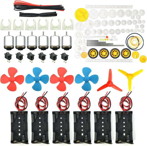 EUDAX 6 Set Rectangular Mini Electric 1.5-3V 24000RPM DC Motor with 84