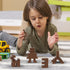 Classic Bulk Brick Block 2x4, 200 Piece Brown Building Brick, Compatible with Lego Parts 3001, Creative Play Set