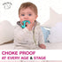 Teething Ring for Babies 0-6 Months - 5X Pain Relief Smart Teether, Cute Infant Chew Toy