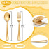 E-far 10-Piece Gold Toddler Utensils, Kid Stainless Steel Silverware Set, Children Safe Forks and Spoons Set for Self Feeding, Healthy & Non-Toxic, Mirror Polished & Easy to Clean by E-far