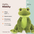 8.5" Bearington Ribbity Plush Frog Stuffed Animal - Realistic Soft Green Tree Body Frog Plushie with Beanbag Weight