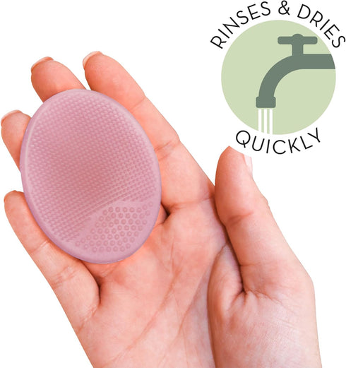 2 Inch 2.5 Inch, 2 Pack S&T INC. Exfoliating and Massaging Cradle Cap Bath Brushes for Baby, Silicone - x Pink