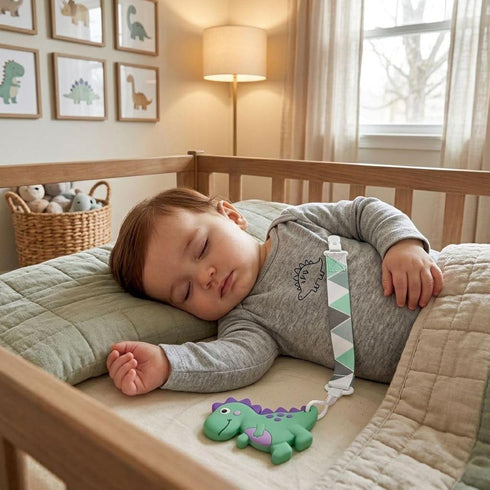 4 Pack PandaEar Baby Pacifier Clips Solid Color, Universal Holder Leash for Boys and Girls, Teething Toys Teethers