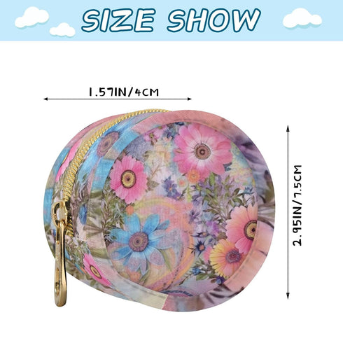 YETTASBIN Watercolor Floral Portable Pacifier Holder Case with Metal Hook Buckle & Zipper for Diaper Bag and Stroller