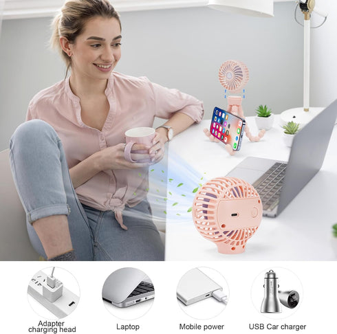 Portable Mini Handheld Stroller Fan with Flexible Tripod, USB Fan for Baby Stroller, Car Seat, Crib, Outdoor Camping
