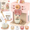 Airlab Kids Coffee Playset Toy Coffee Maker Set for Toddler Wooden Kitchen