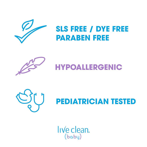 Live Clean Baby Soothing Oatmeal Relief Tearless Wash, 10 oz.